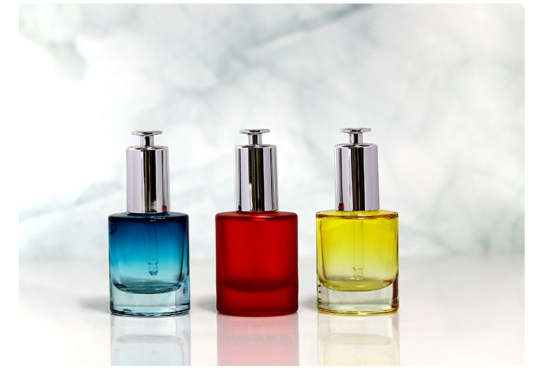 Frosted Luxury Cosmetic Packaging 30ml Black Glass Dropper Bottle