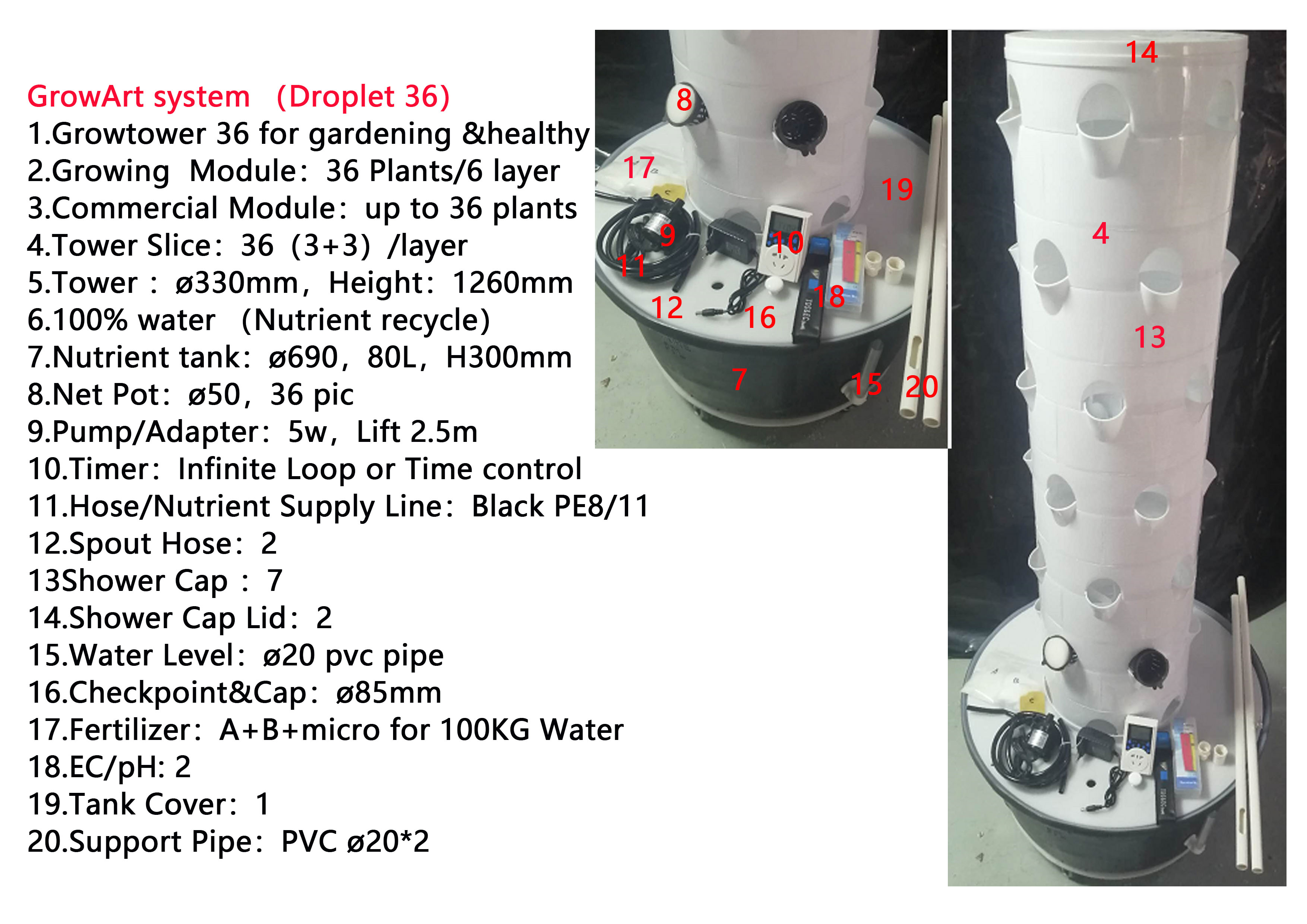 Farm Hydroponic System Aeroponic Tower For Strawberry And Leaf Vegetables Rotating