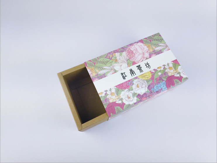 Beautiful design recyclable printing custom cardboard paper drawer box for tea