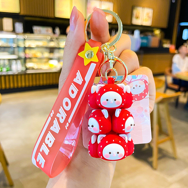 Animal Keychain Handbag Charms Kawaii Anime Keyring for Kids Boy Girl