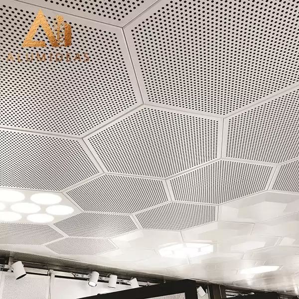 Perforated aluminum ceiling panels
