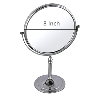 8 INCH Simple Stainless Steel Mirror decorative metal wall mounted folding makeup bath mirror