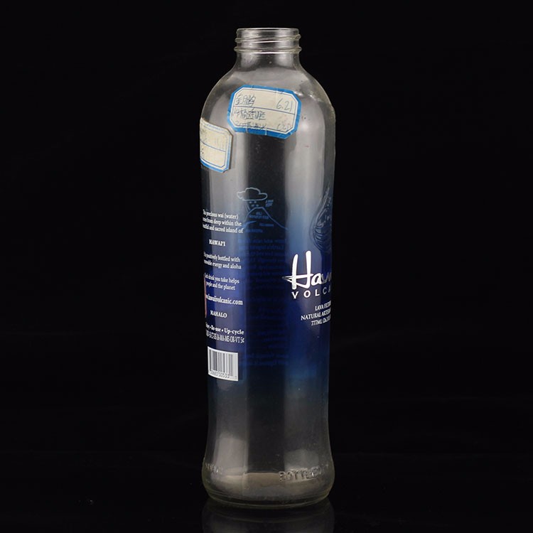 Fancy Screen Printing Round Shape Blue Vodka Bottle for Industrial of Liquor and Gin