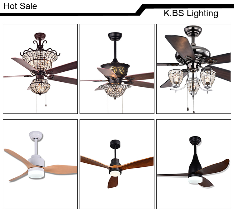 Decorative Hotel 4100K 3600LM Chandelier Crystal Ceiling Fan Light 5 Iron Blades