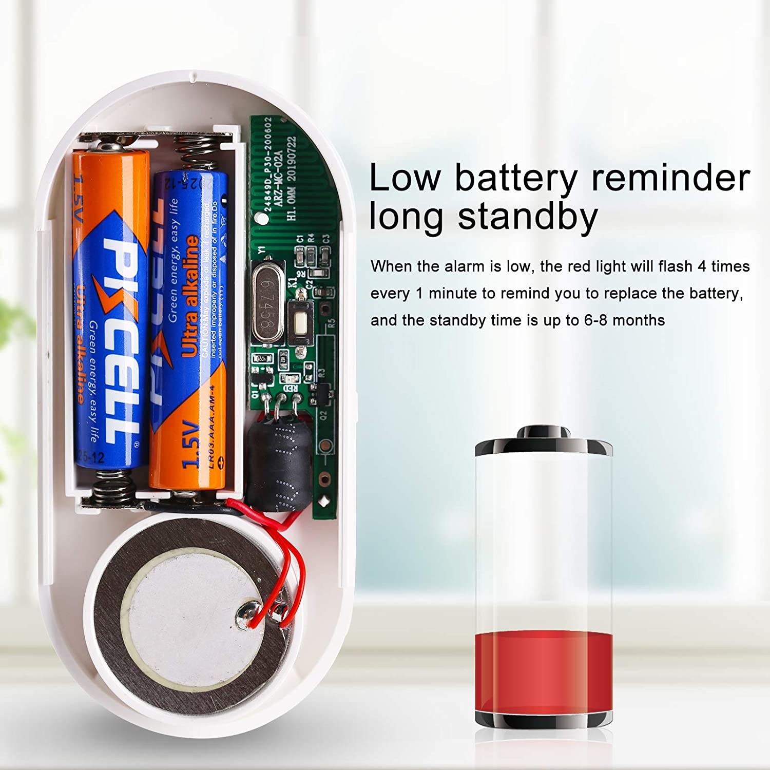 Door Window Alarm Home Security Wireless Magnetic Sensor Burglar Anti-Theft 130DB Alarm With Batteries