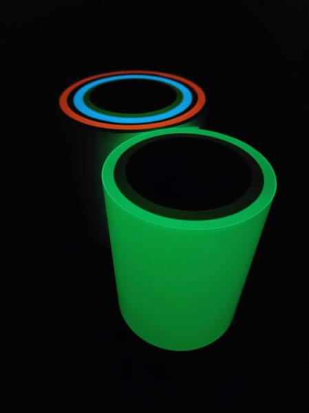 Anti Slip Luminous Adhesive Tape Green Marking PET Film Retro Reflectivity