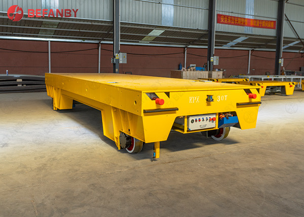 15 Tons Industrial Rail Battery Transfer Cart 20m/Min Remote Control