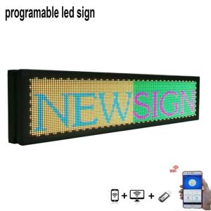 P5 Programmable Scrolling LED Window Display Signs 40*8 Inch
