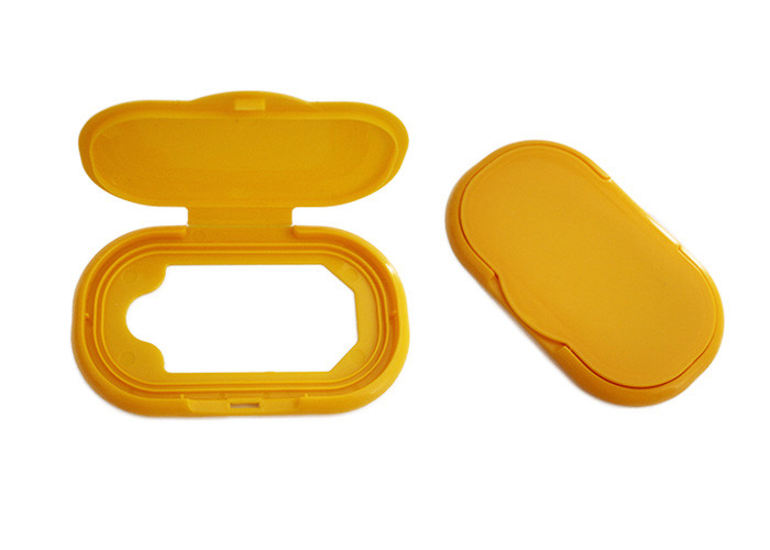 Yellow Wet Wipes Packaging 109mm Plastic Flip Top Cap