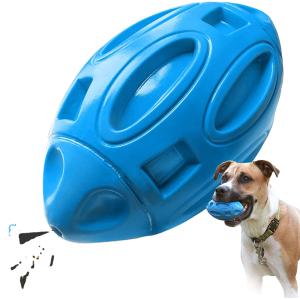 China Non Toxic Rubber Puppy Chew Ball 5.4x3in With Squeaker on sale