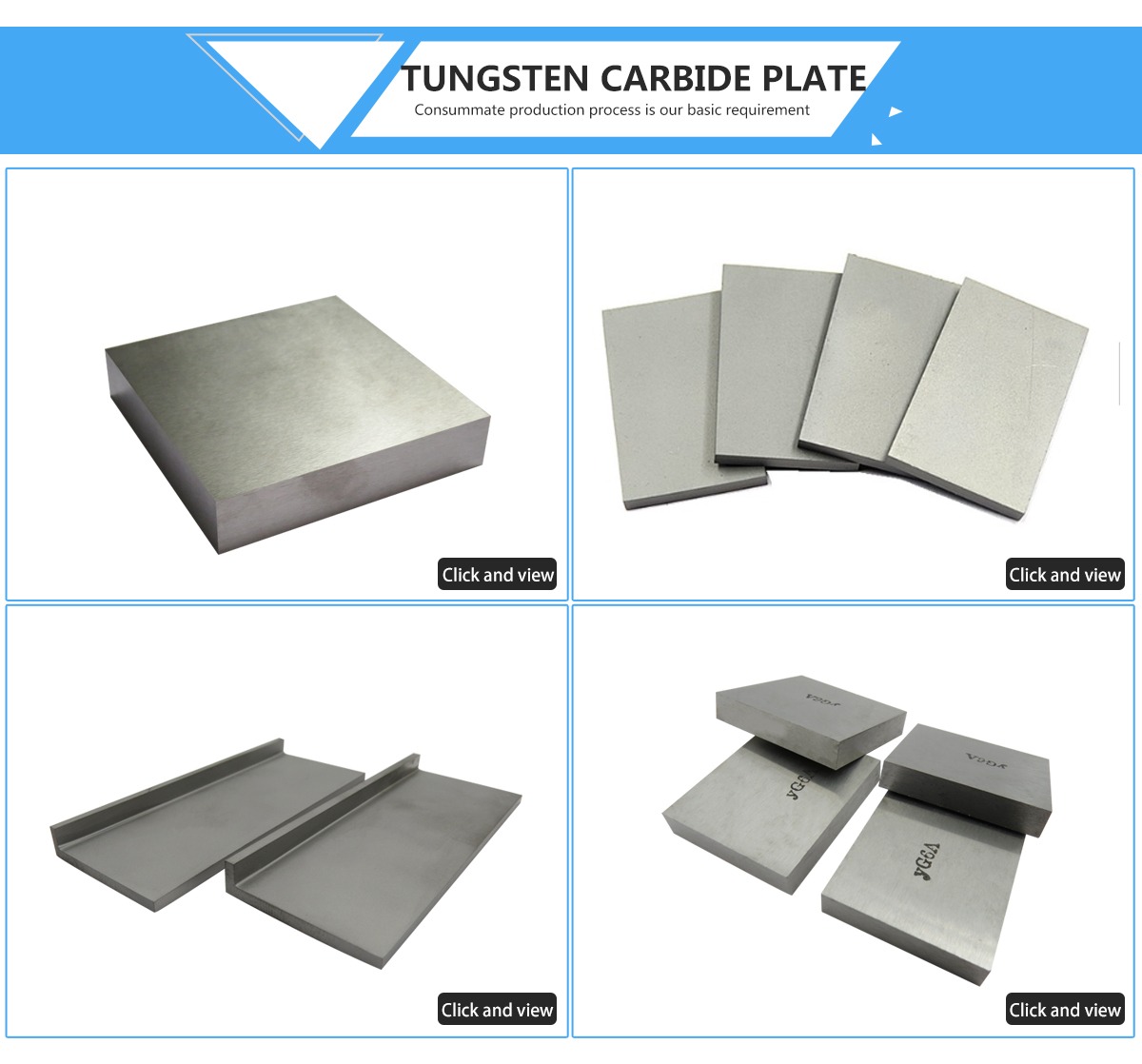 100% Virgin Material Tungsten Carbide Flat Stock For Parts Of Electric Light