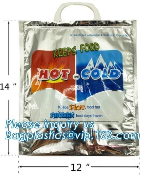 Aluminum Foil Food Use Disposable Cooler Bag Insulated Thermal Bag Organizer Storage Frozen Lunch Bag bagease bagplastic