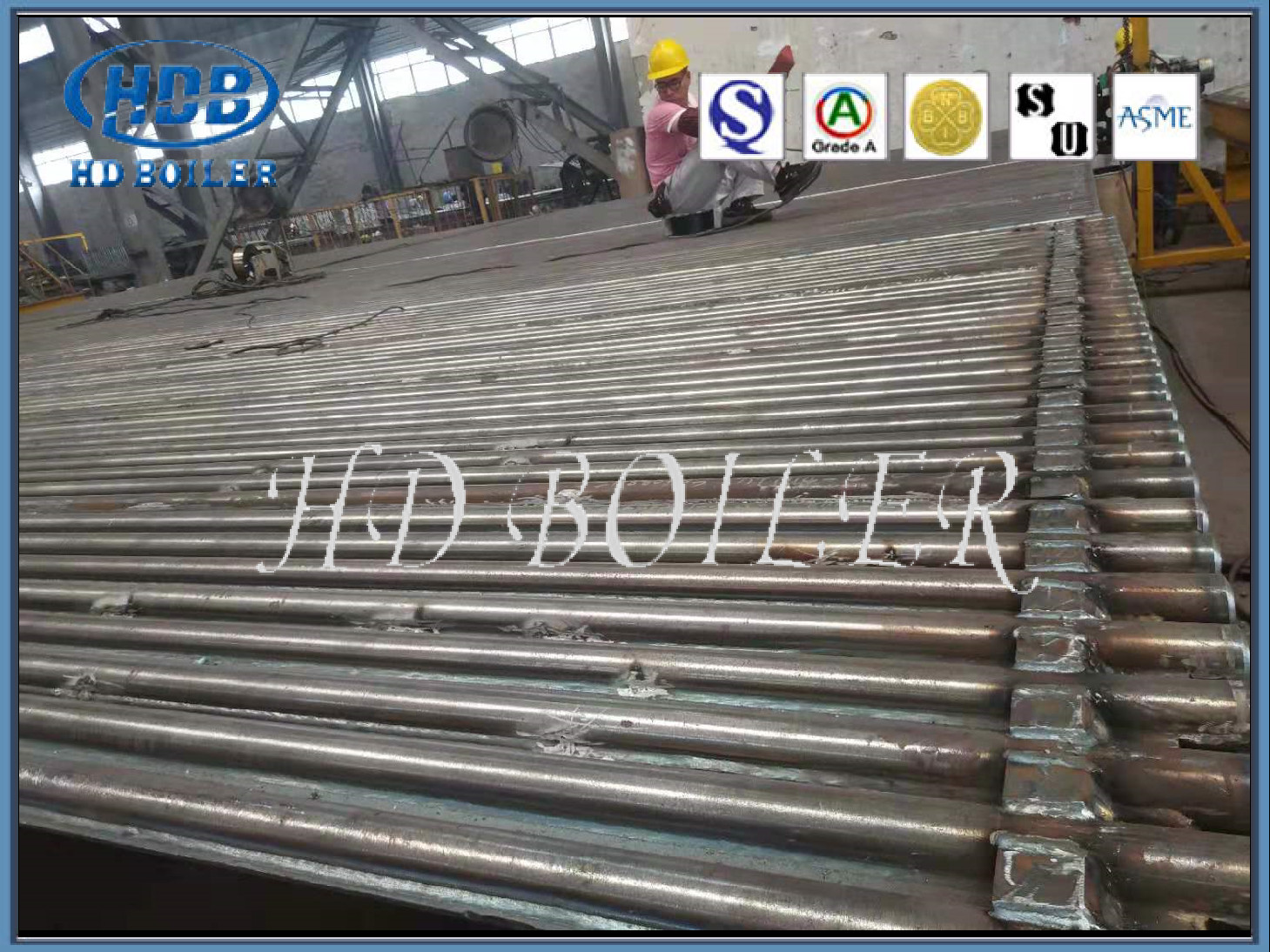 Leakproof Water Cooled Boiler Membrane Wall Improved Heat Absorption