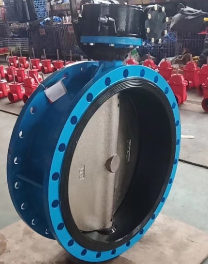 iso 5752 pn16 wormgear Rotork Captop Underground butterfly valve in ductile iron double flanged type