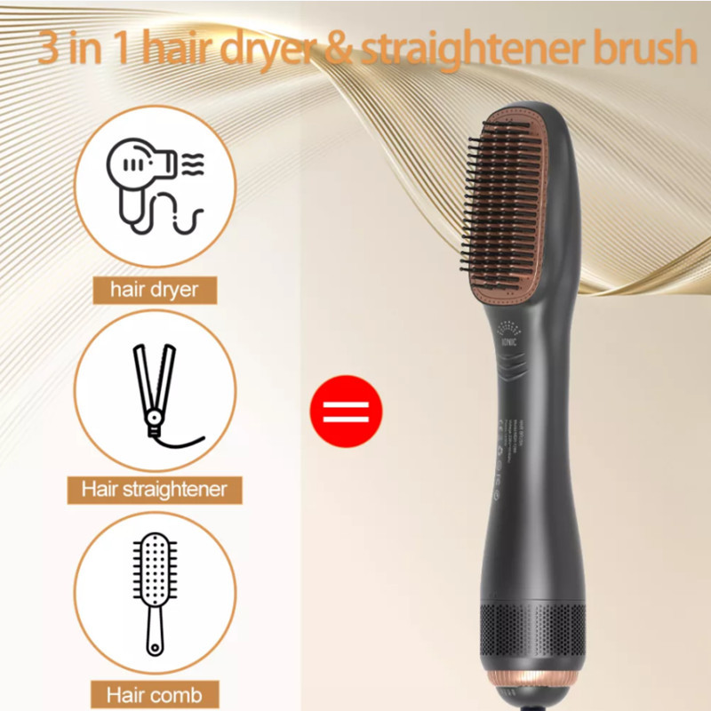 110V AC Dryer Styler Hot Air Comb , 60Hz Electric Heated Hair Brush