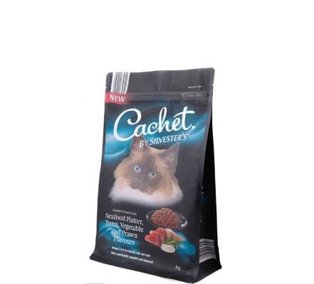 Flexible Packaging Custom Printing Plastic Cat Pet Food Stand Up Zipper Pouch With Zip Lock