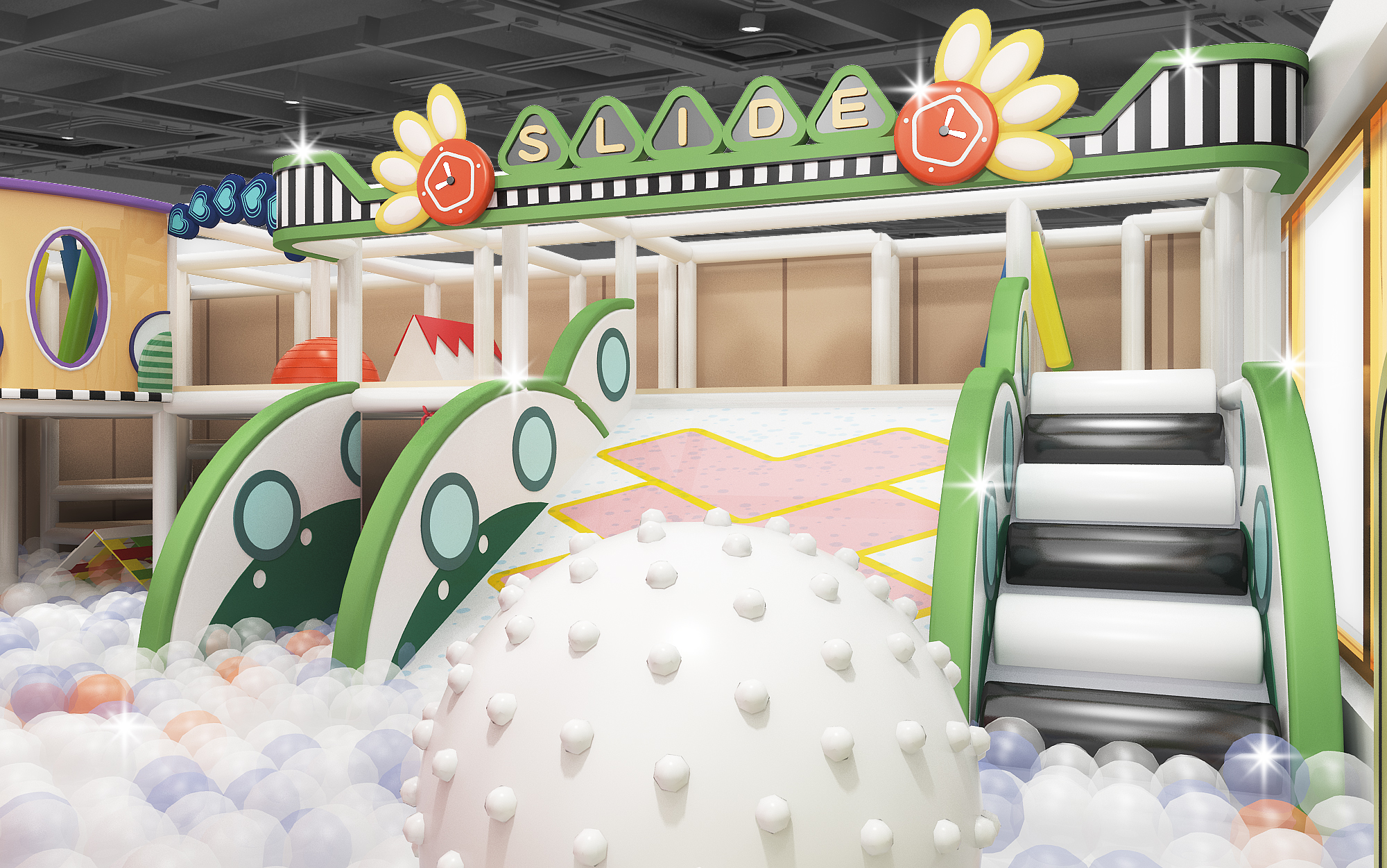 Attractive Indoor Soft Playground Equipment Naughty Castle Paradise For Game Center