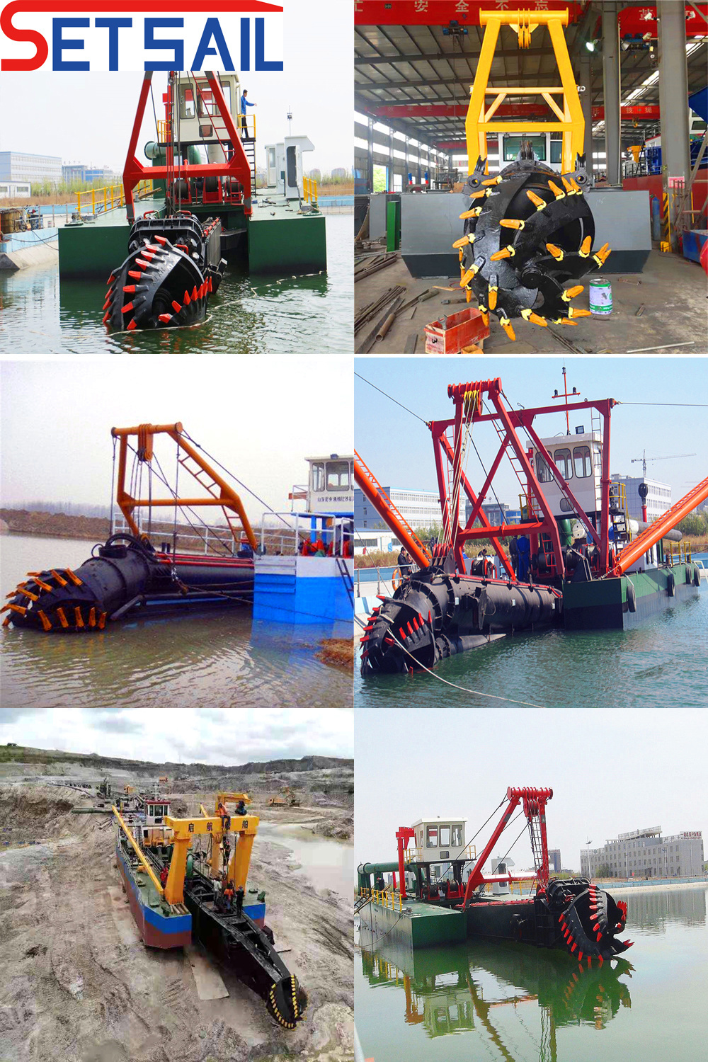 China Dredger Machine Cutter Suction Sand Pumping Dredger