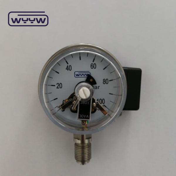 Quality 60mm black steel air standard electric contact pressure gauge for sale