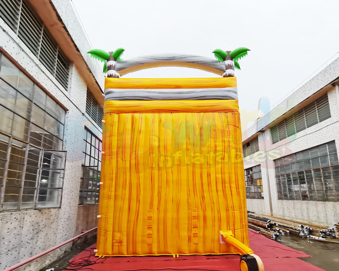 ODM Outdoor Inflatable Water Slides Giant Long Palm Tree Bounce House