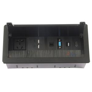Boente power socket desk mounted brush flip up power data socket with VGA and HD