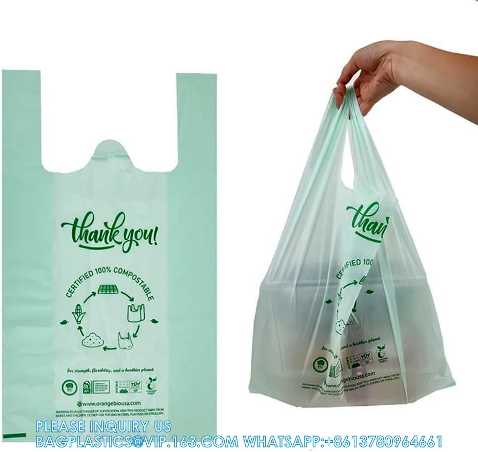 Compost Handle Trash Bags, 4-5 Gallon, Extra Thick 0.78 Mils, Wastebasket Liners Bags For Kitchen Bathroom Office