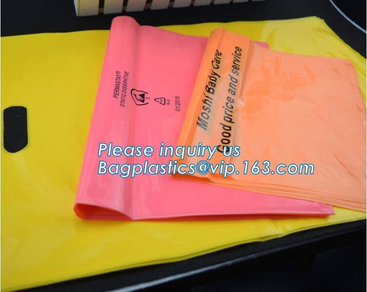 Custom logo HDPE / LDPE patch handle die cut plastic shopping bag for carrying bread,Die Cut Handle Shopping Bag bagease