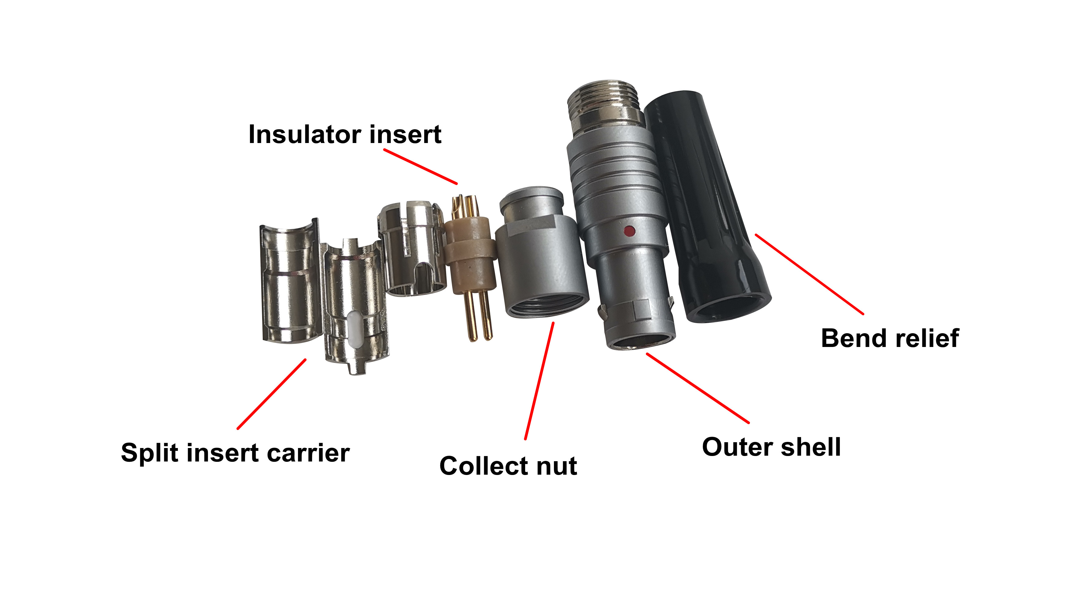Zinc Alloy 3 Pin Circular Connector Compatible FGG EGG ECG EEG EXG EPG