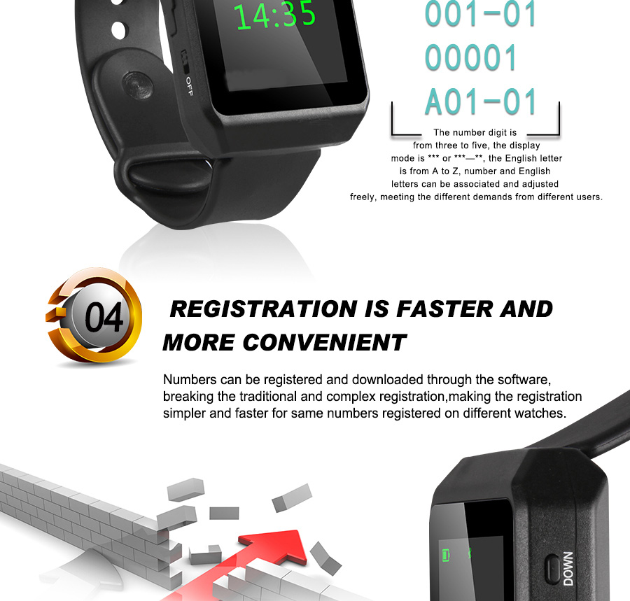 Fashionable direct charging portable wrist watch with super long standby time and colorful display