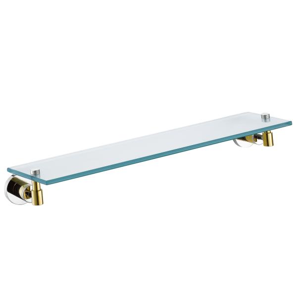 Quality Rectangular Floating Glass Shelves Rustproof Wall Mounted Stainless Steel Shampoo Rack for sale