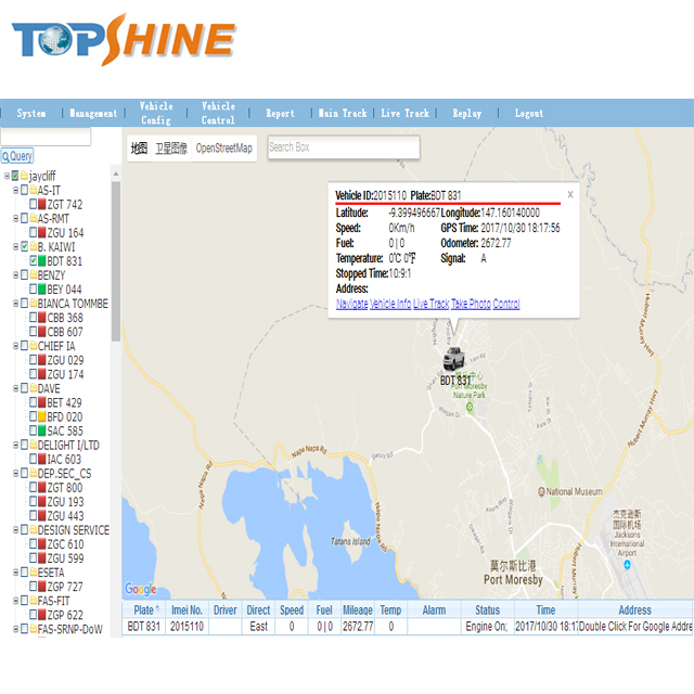 GPS Tracker Fleet Management /Two Way Locating/Fuel Sensors for Stolen Oil Alert