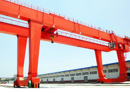 45ton Double Girder Hook Gantry Crane With Cantilever Rail Mounted Running