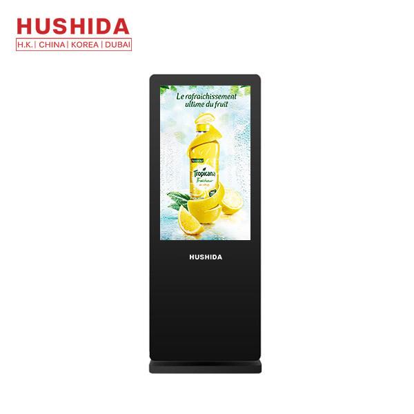 65 Inch Floor Standing Advertising Display Clear Images Smart Split Screen