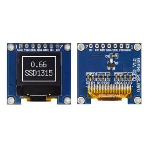 0.66 inch OLED with PCB 64x48 dots SPI/IIC interface driving IC ssd1306