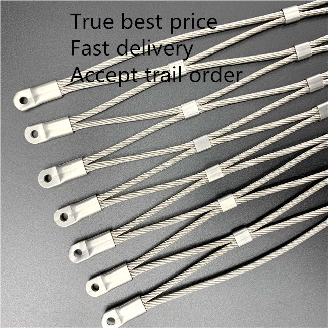 High strength Stainless steel 304/316 rope mesh fence mesh for protection zoo/school/farm