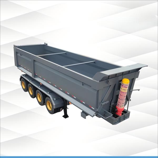 4 Axle 60 ton transport coal ore sand bauxite manganese marble rock steel building material end dump back Tipper Semi Trailer
