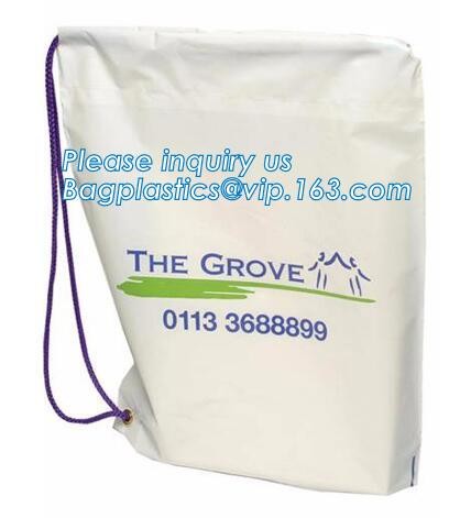 Biodegradable Environment friendly LDPE Plastic bags with DRAWSTRING closure bags, backpack, drawtape bag, essentials