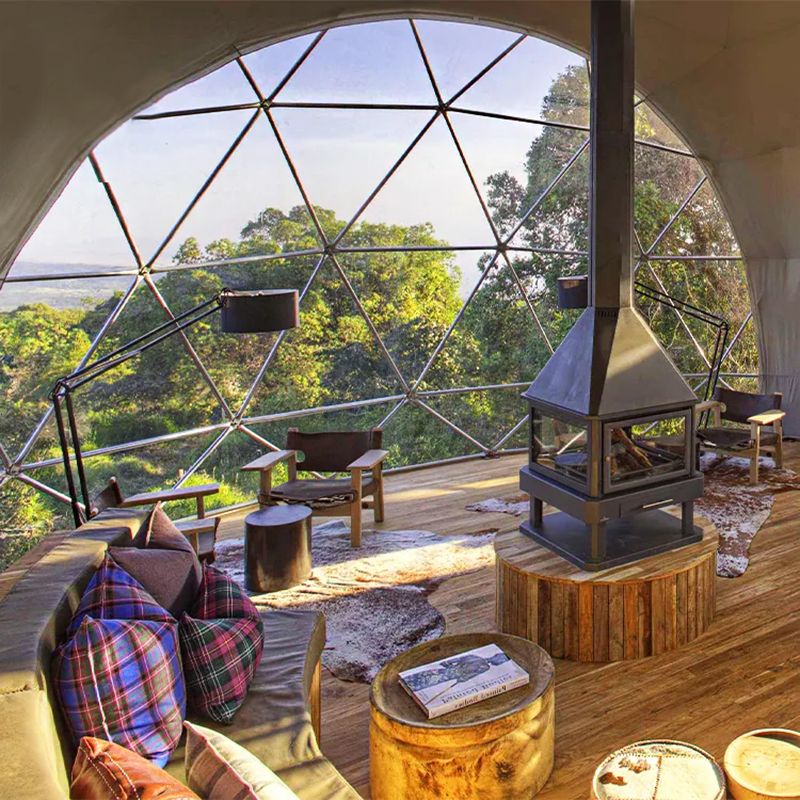 Luxury Inflatable Dome Tent Decoration Transparent Warm Glass Dome Tent