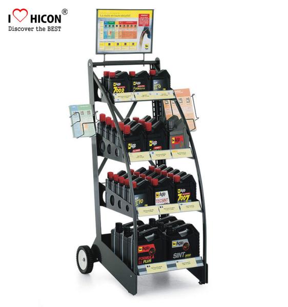 Custom Brand Retail Store Fixtures Oil Rack Lubricant Display Motor Oil Display