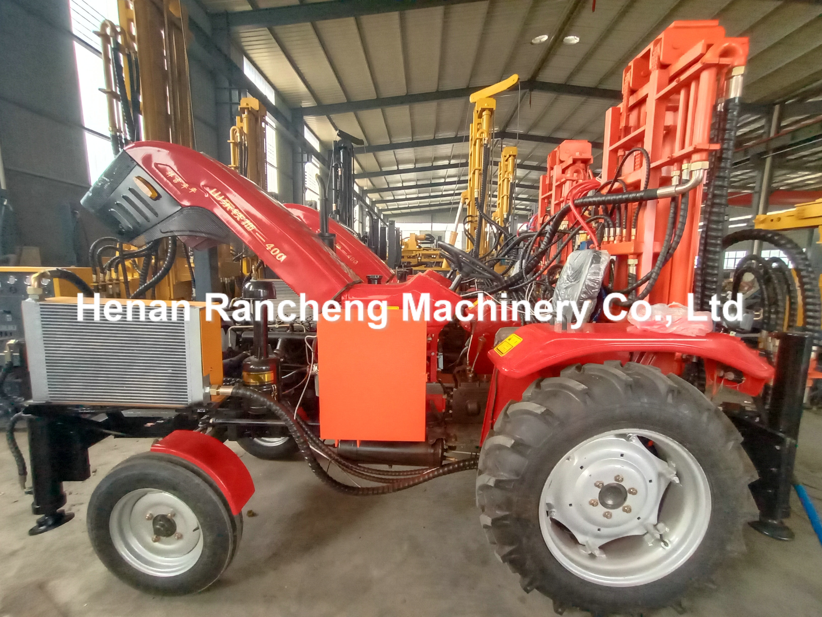 200m Tractor Mounted Big Power Water Well Drilling Machine Tractor Deep Borehole Drill Rig