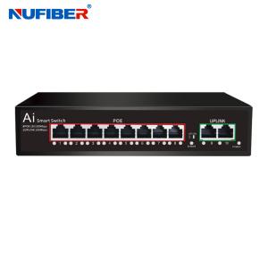  Black Gray 8 Port Poe Switch With 1 Gigabit Uplink OEM ODM Supported Manufactures