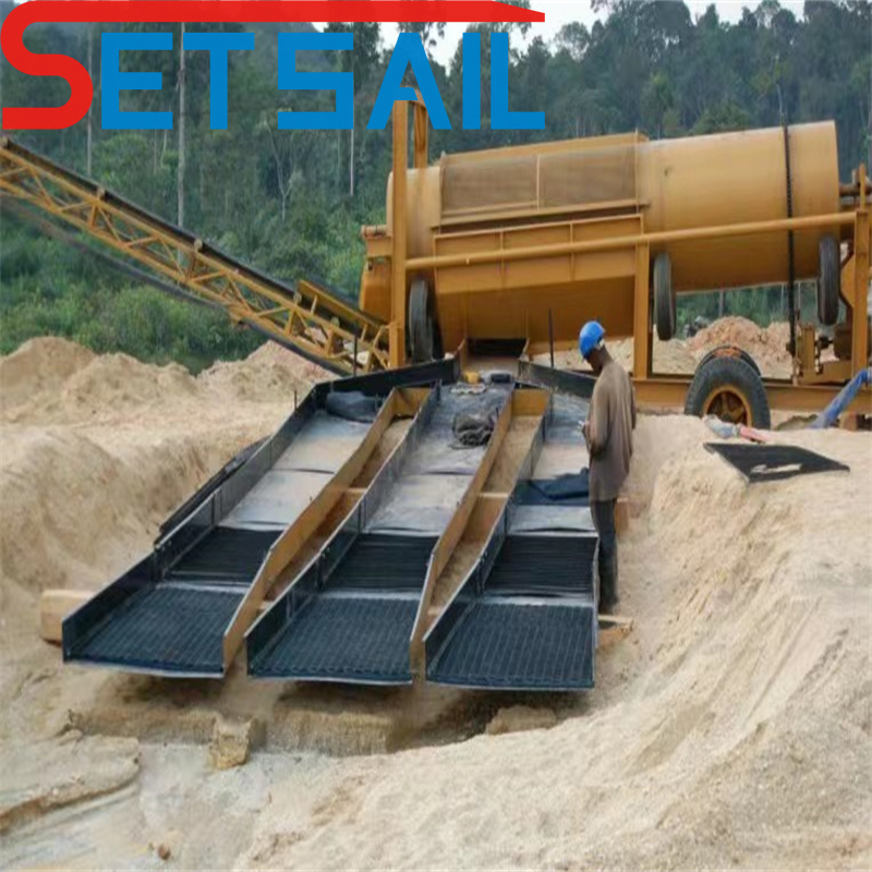 Full Automatic Feeding Land Gold Mining Equipment with Diamond Agitation Chute