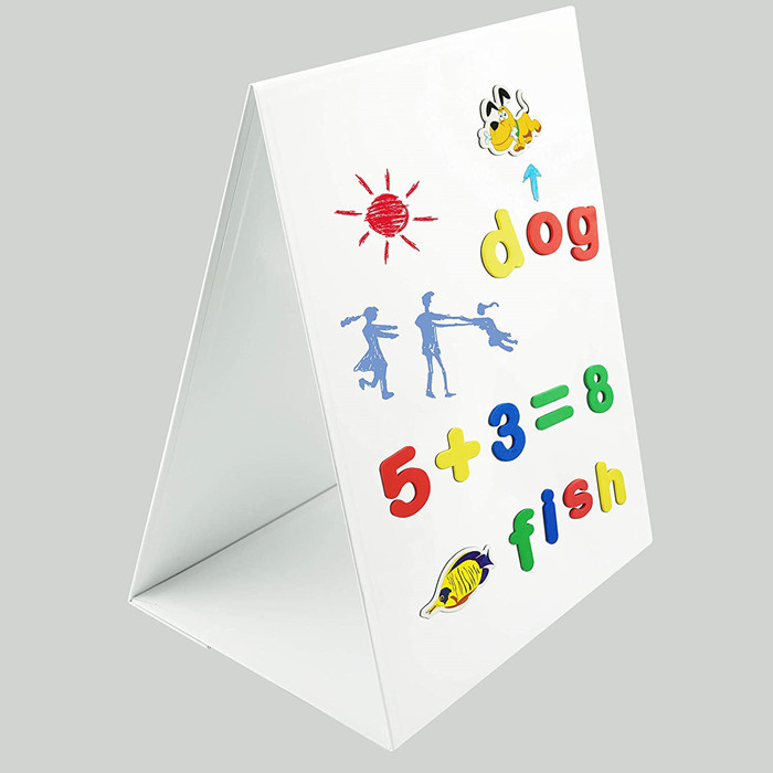 ROHS Magnetic Dry Erase Board Tabletop Magnetic Whiteboard Portable Foldable Magnetic Easel For Kids