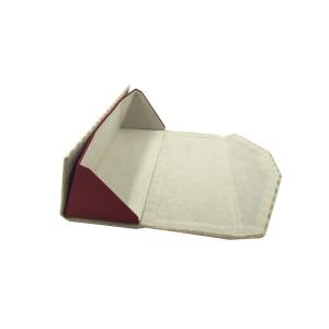 Striped Linen collapsible Eyeglass Case Triangle Eyewear Case Box
