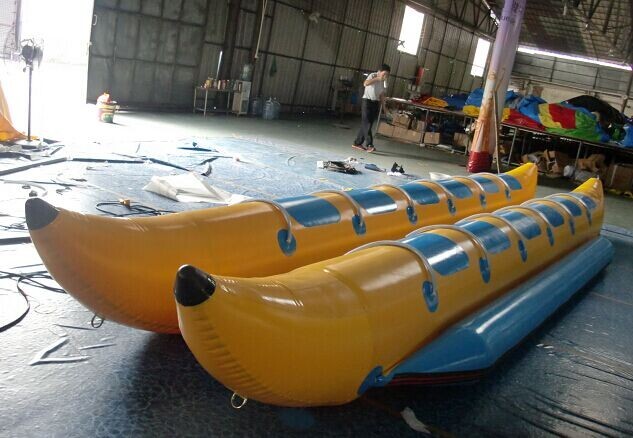 CE / UL Inflatable Water Toys , Flying Boat Towable With 12 Seats