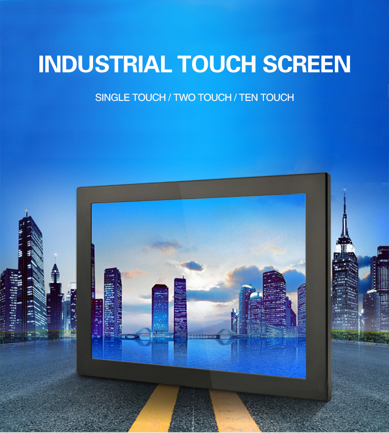 21.5 Inch Aluminum Frame Resistance Embedded Touch Screen PC Wall Display