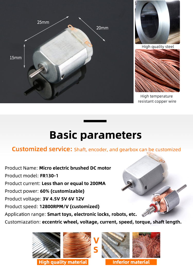 Faradyi Customizition Large Torque Micro Mini Brushless Dc Motor for High-end Toys Car Lock