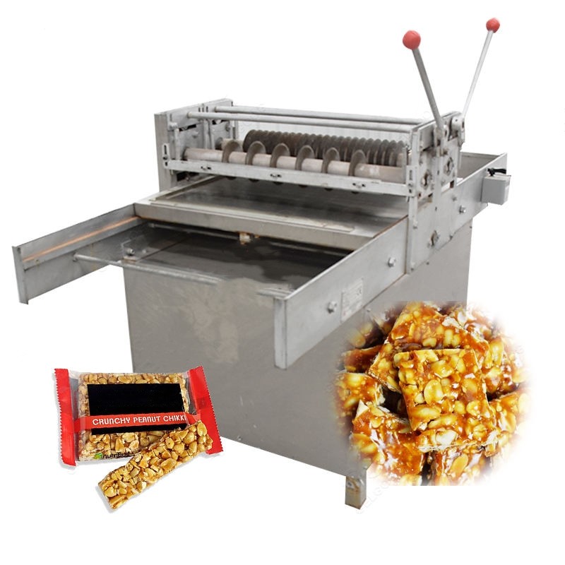 Industrial Sesame Snap Making Cereal Bar Chikki Museli Bar Moulding and Cutter Peanut Candy Cutting Machine
