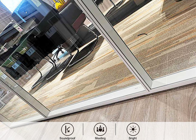 Premium Quality Glass Wall with sliding door Mobile Partition Wall