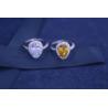 Buy cheap Pagoda Cut Zirconia 925 Sterling Silver Rings Champagne Gold Plated 1 1.5 2 4 from wholesalers